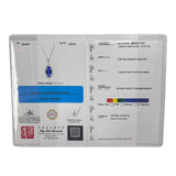 PT900 850 Tanzanite=2.70ct, Diamond=0.33ct w/Cert, Chain Length 45cm