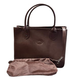 Longchamp w/Pouch Leather Tote Bag