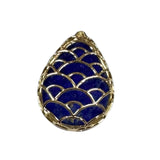 18KYG Pear Shape Lapis Lazuli=20cts Pendant w/Cert