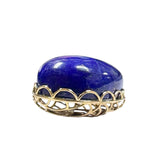 18KYG Pear Shape Lapis Lazuli=20cts Pendant w/Cert