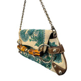 Gucci bamboo handbeaded shoulder handle bag