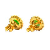 850YG Diamond Jade Earring