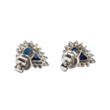 18KWG Diamond Blue Sapphire Earring