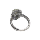 PT900 Cat Eye=2.86cts,Diamond=0.77cts Ring w/Cert
