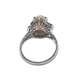 PT900 Diamond=0.51cts, White Opal Ring w/Cert