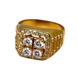 850YG Diamond D4=Appx 0.6ct Men RIng