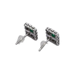 750WG Emerald Diamond Earring