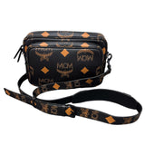 MCM Small Aren Maxi Visetos CrossBody Bag Black