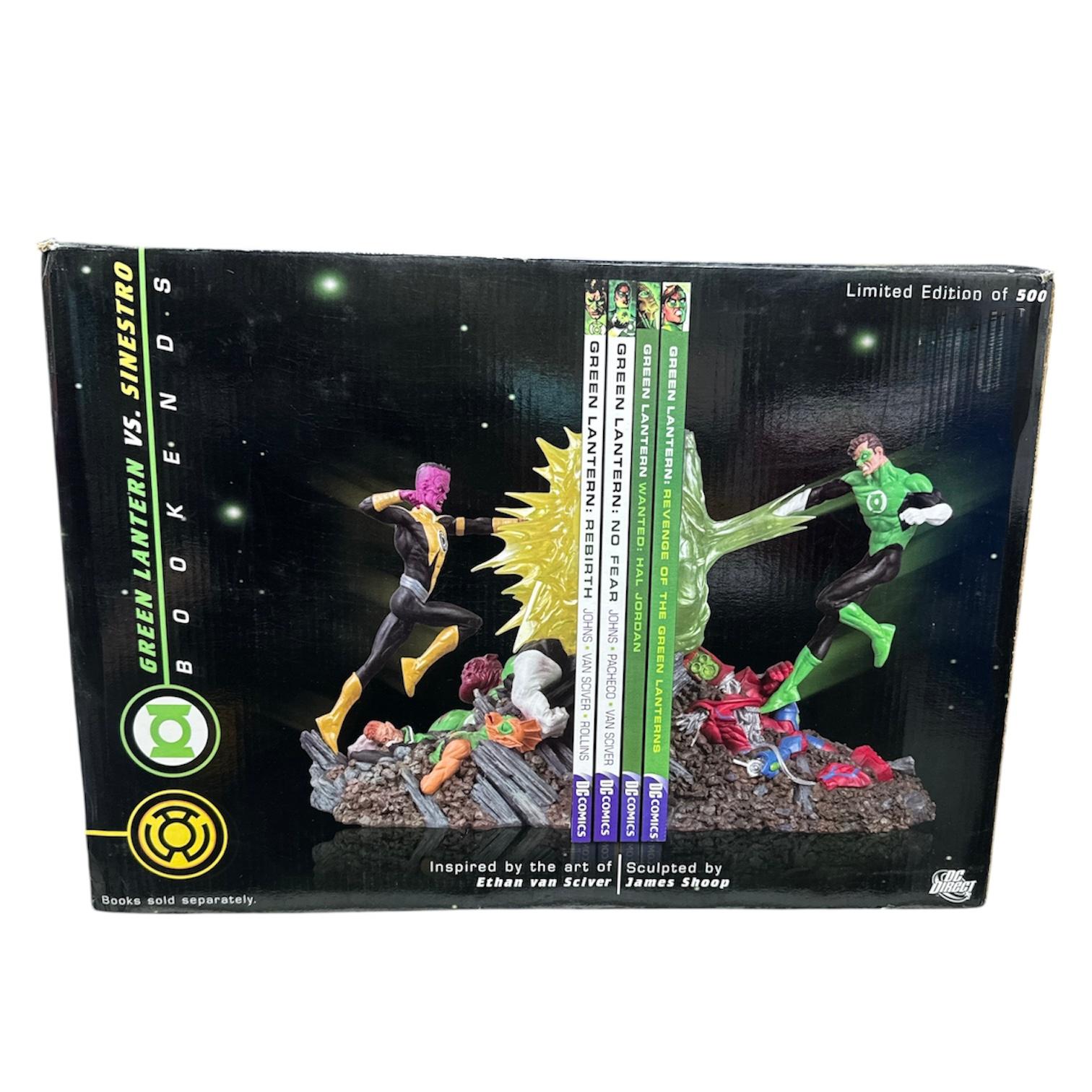Green Lantern Vs Sinestro Bookends DC Direct Comic 142/500 Rare Statue 2008 Main image