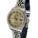 Rolex 69173 Half Gold Automatic Diamond Bezel Watch Computer Dial, 26mm