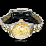 Rolex Datejust 69173 26mm Half Gold Diamond Automatic Gold Dial Watch