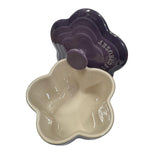 Le Creuset Stoneware Small Flower Ramekin with Lid (Cassis), 0.2L