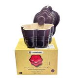 Le Creuset Stoneware Small Flower Ramekin with Lid (Cassis), 0.2L