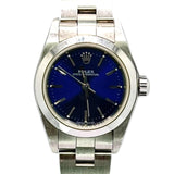 Rolex 76080 Oyster Perpetual Automatic Blue Dial Watch, 25mm