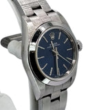 Rolex 76080 Oyster Perpetual Automatic Blue Dial Watch, 25mm