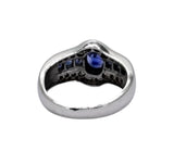 PT900 Blue Sapphire=1.57cts , Diamond=0.39cts w/Cert
