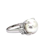 PT900 Tasaki Pearl=13mm , Diamond=0.41cts Ring w/Cert