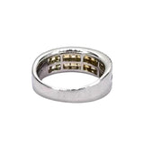 PT900 White/Yellow Sapphire=1.35cts, Diamond=0.26cts RIng w/Cert