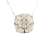 18KWG Diamond=1.20cts Necklace w/Cert (JAP)