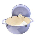 Lodge 6 Quart Enameled Cast Iron Dutch Oven with Lid – Dual Handles – Oven Safe up to 500° F or on Stovetop - Use to Marinate, Cook, Bake, Refrigerate and Serve