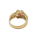 850YG Ruby Diamond Ring