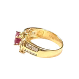 850YG Ruby Diamond Ring
