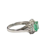 PT900 Emerald=1.15cts, Diamond=0.4cts RIng