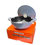 Le Creuset Marmite Cast Iron Soup Pot Casserole with Lid, 22cm, Mineral Blue