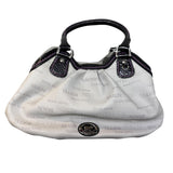 Braun Buffel Leather Handbag White Black Handle