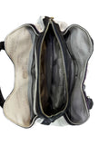Braun Buffel Leather Handbag White Black Handle