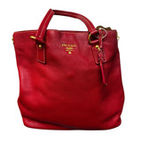 PRADA Vittelodino leather BR4372 Red Vittelodino leather Shoulder Bag