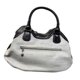 Braun Buffel Leather Handbag White Black Handle