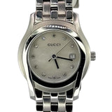 Gucci 5500L Classic Mother Of Pearl Dial With Diamond Index Watch, 27mm