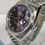ROLEX 16234 men's watch Automatic Diamond Dial 36mm