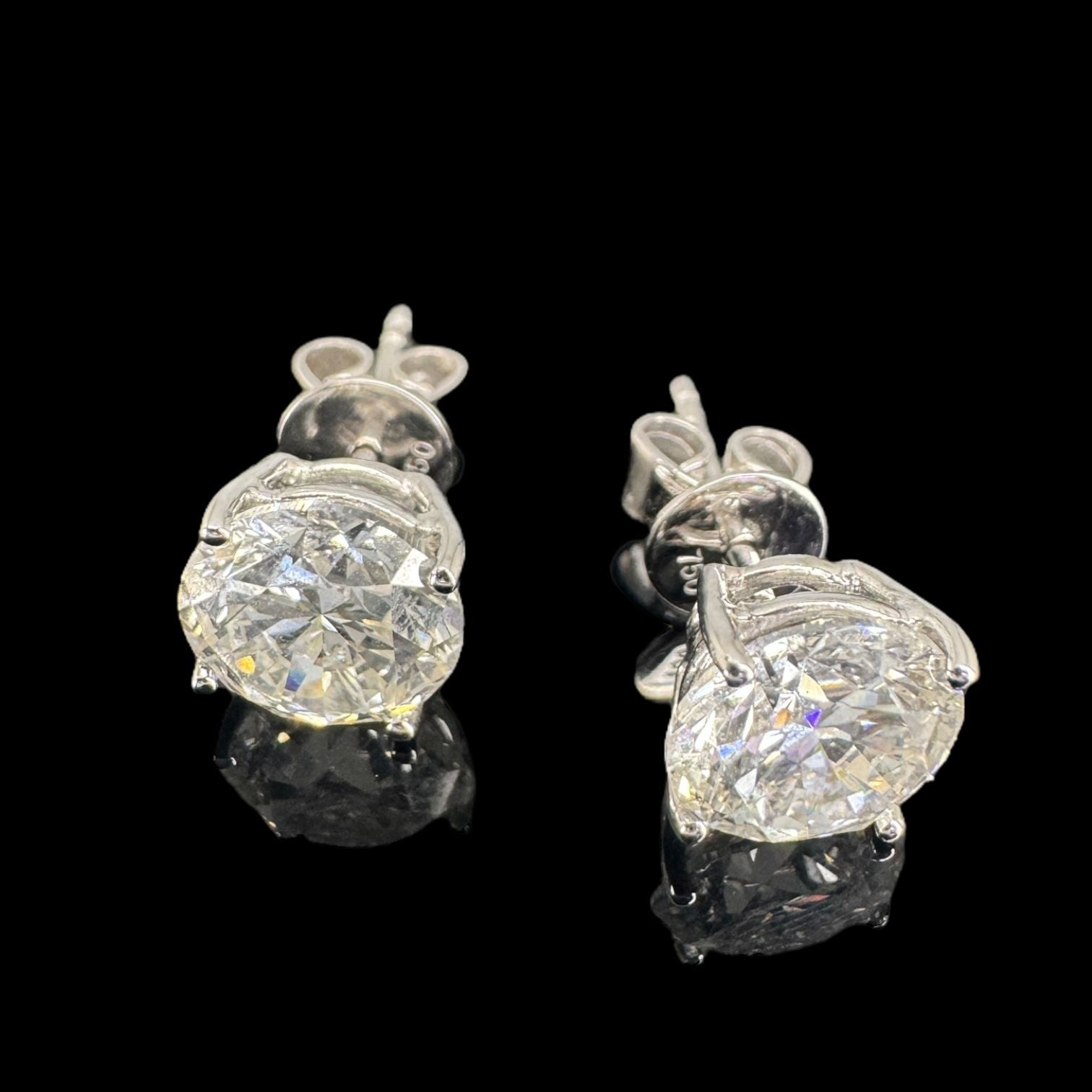 EARRINGS-18KWG/D2=3.13/H/VS1/2.35GM LAB GROWN NO CERT Secondary image
