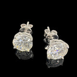 EARRINGS-18KWG/D2=3.13/H/VS1/2.35GM LAB GROWN NO CERT