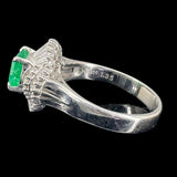 Emerald Diamond Pt900 Ring