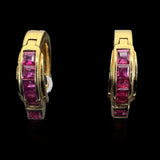 Ruby Earrings 18K Yellow Gold