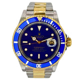 Rolex 16613 Submariner Half Gold Watch w/Cert, 40mm