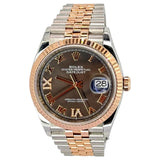 Rolex 126231 Datejust Diamond IX and VI, Half Gold (Rose Gold) Watch w/ Card, 36mm