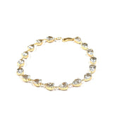 Aquamarine Bracelet 18K Yellow Gold W/ cert