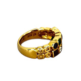 Lady's Ring 18K Yellow Gold Precious Stones