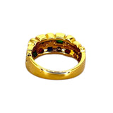 Lady's Ring 18K Yellow Gold Precious Stones
