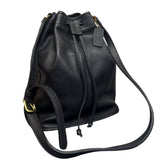 Coach Black Leather Shoulder Bucket Bag 605-4909
