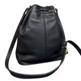 Coach Black Leather Shoulder Bucket Bag 605-4909
