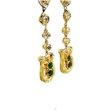 750YG Diamonds Jade Drop Earring
