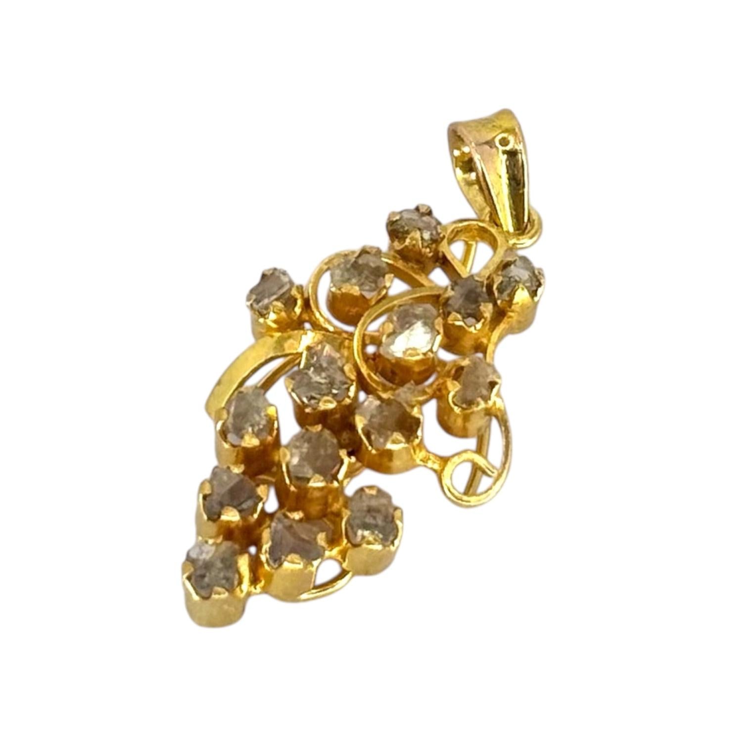 18KYG Intan Pendant Main image