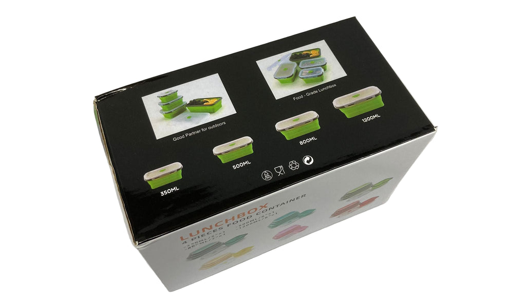 Lunch Container 4PC Nesting Collapsible L5