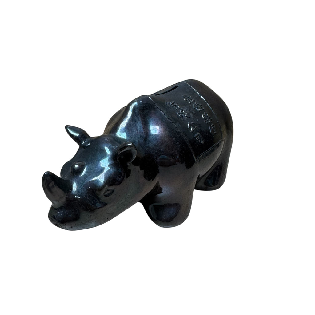 CHUNG KHIAW BANK HIPPO COINBANK VINTAGE ALUMINIUM