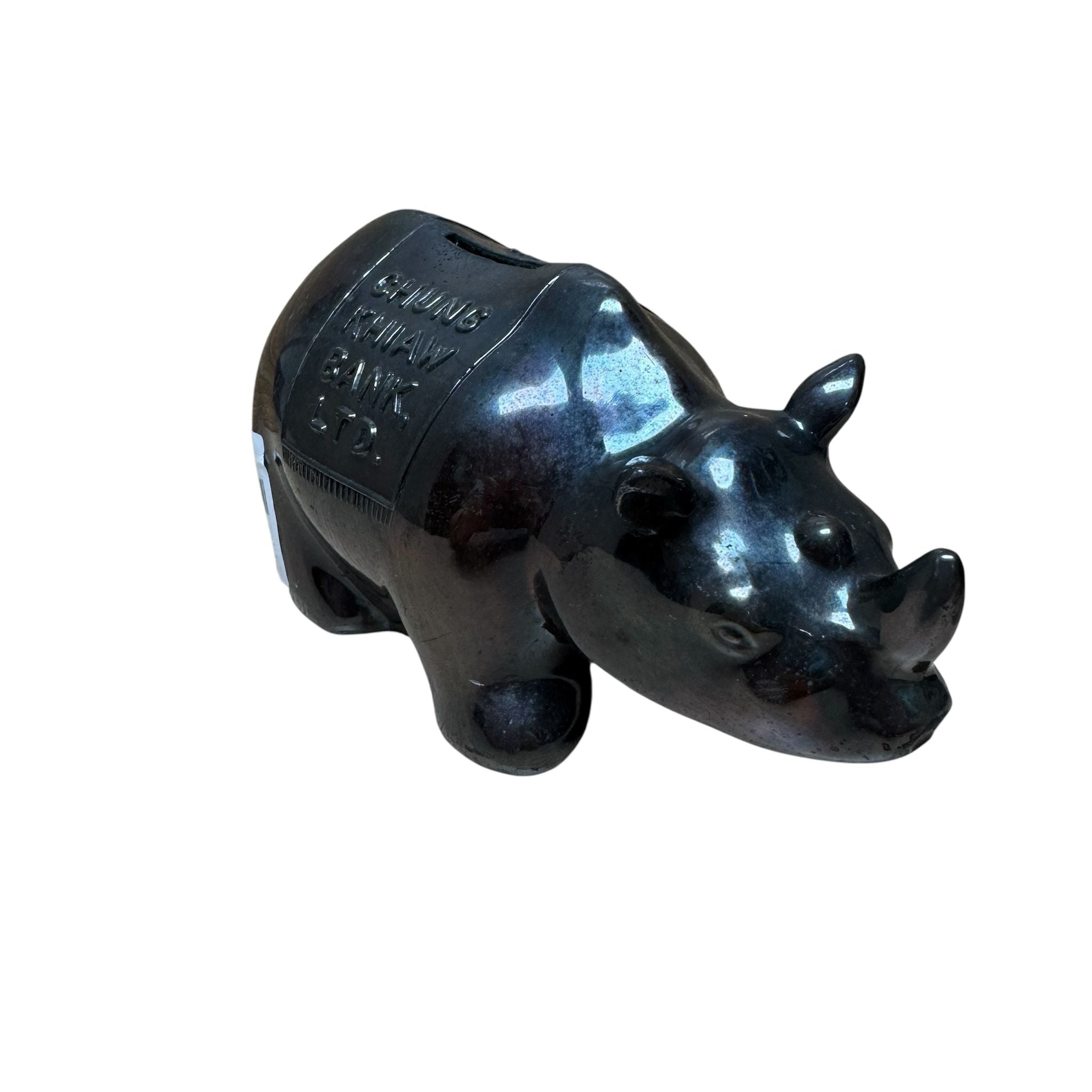 CHUNG KHIAW BANK HIPPO COINBANK VINTAGE ALUMINIUM